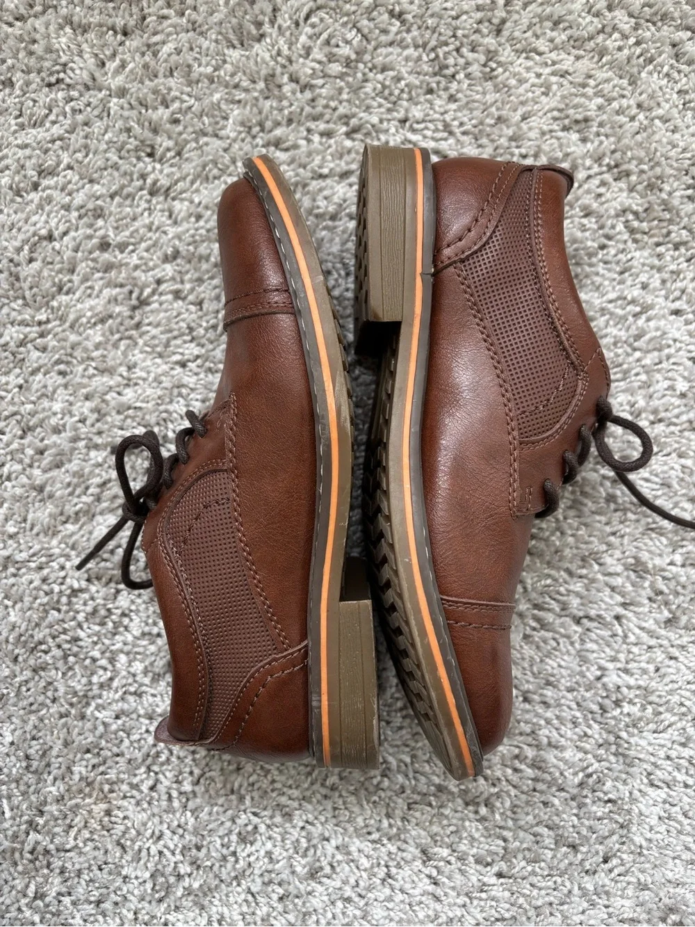 Steve Madden Brown Leather Lace-Up Oxford Shoes Kids Size 7